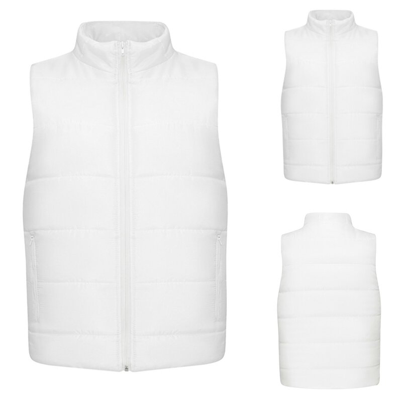 Male Plush Lined Autumn And Winter Cotton Singlet Casual Keep Warm Zipper Removable Sleeveless Outdoor Vests Jacket Coat Chaleco