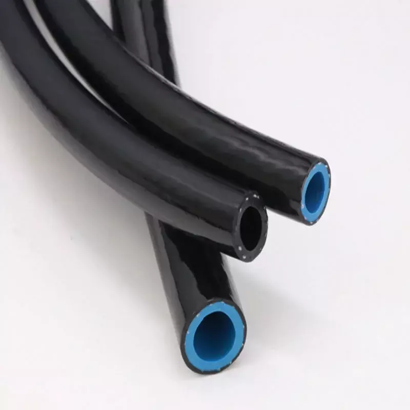 1M Black/Blue Core Double-layer Fuel Pipe Resin Wire-clamping Oil-resistant Tubing Oil Pipeline ID 6 8 10 12mm