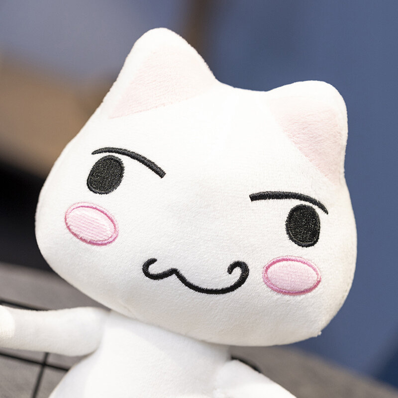 New Toro Inoue Cat Plush Anime Game Doll Stuffed Kittens Plushie Cartoon Couple Black and White Cats Decor Gift Toys for Kids