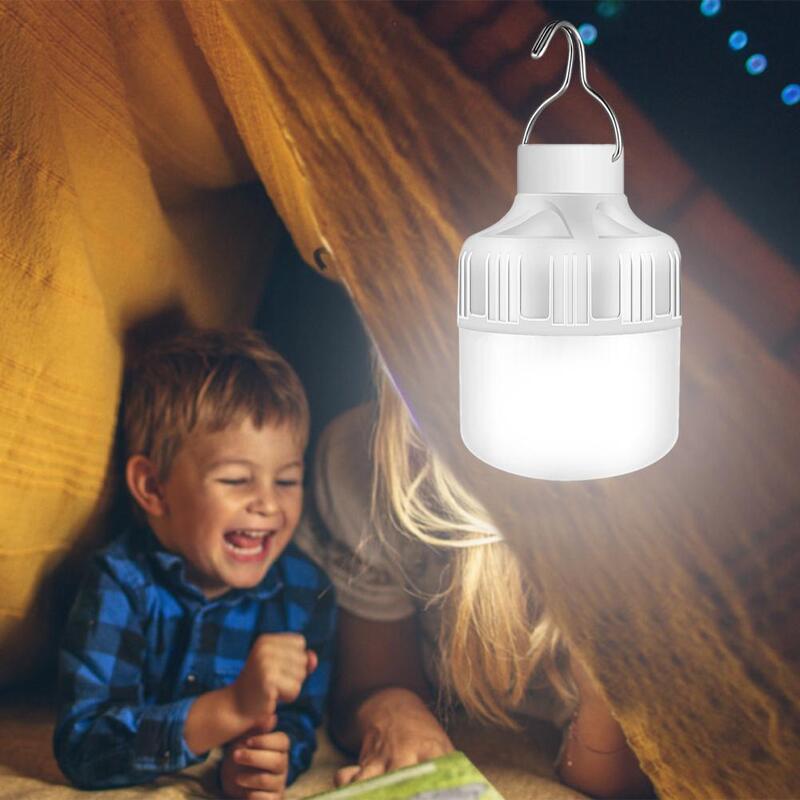 Emergency Rechargeable Light High Lumens Led Rechargeable Light Bulb with 3 Modes for Indoor Outdoor Use Super Bright