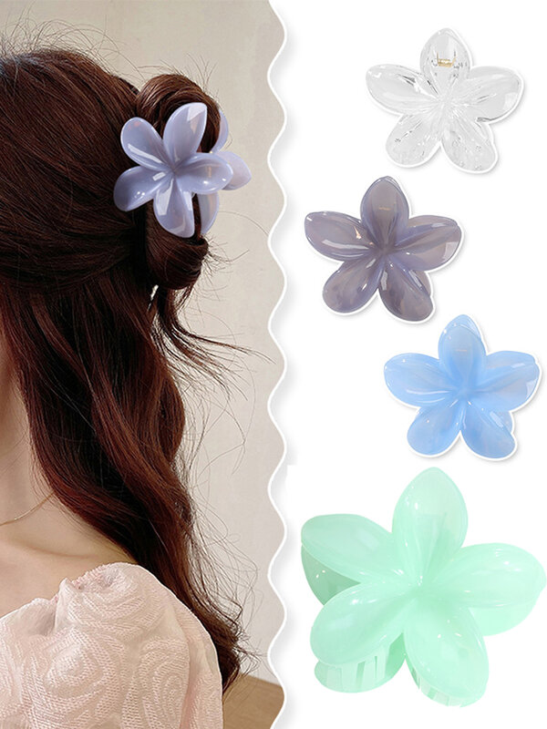 Garras de flores para mulheres e meninas, garras florais fofas, presilhas doces, acessórios para cabelo, nova moda, 1 pc