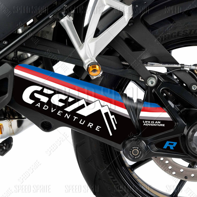 Dla BMW R1200 GS/GSA13-18 R1250 GS/Adv19-22 3M naklejka motocyklowa z wahacza przygodowa potrójna czarna wodoodporna akcesoria