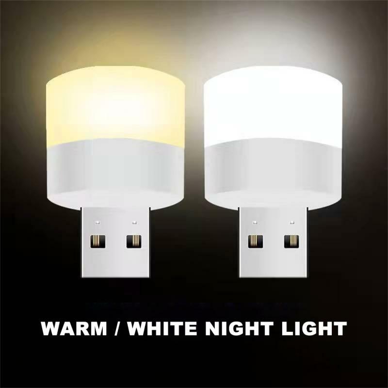Mini USB Lamp LED Night Light USB Plug Lamp Power Bank Charging Book Lights Small Round Reading Eye Protection Lamps