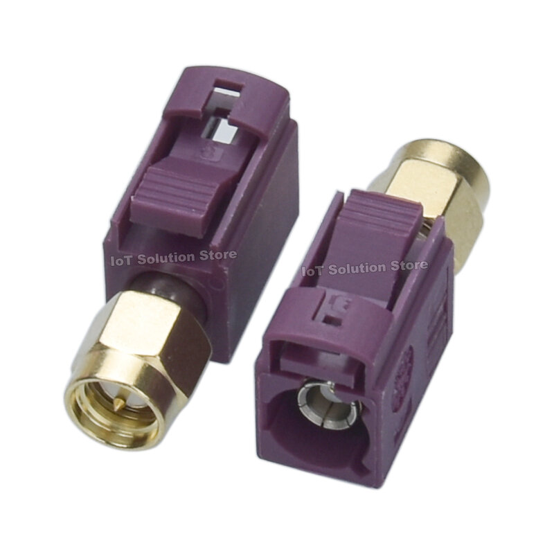 Sma männlich zu fakra-d auto rf koaxial adapter konverter smb fakra d lila farad für gsm/lte 50 ohm 0-6ghz