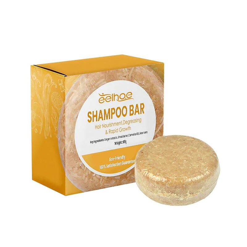 1/2/3/5X Shampoo allo zenzero sapone Shampoo sapone biologico fatto a mano lavorato a freddo promuove lo Shampoo per capelli con barra di controllo dell'olio