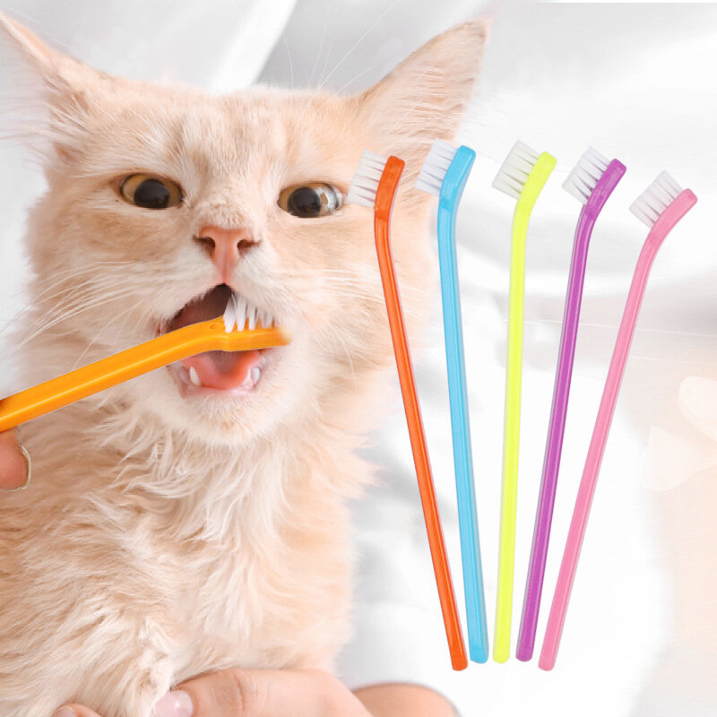 Ensemble de brosses à dents pour chiens et chats, livres de soins contre la mauvaise haleine, outil de brosse à dents non cubique, fournitures de livres, accessoires pour animaux de compagnie, 3 pièces