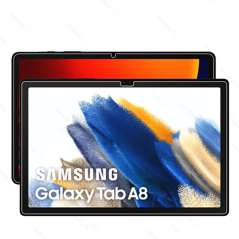 อุปกรณ์ป้องกันหน้าจอกระจกเทมเปอร์กันรอยขีดข่วน HD 2ชิ้นสำหรับแท็บ Samsung Galaxy A8 A7 A9 Lite S9 FE S8 S7 S5e S6 Lite 2024