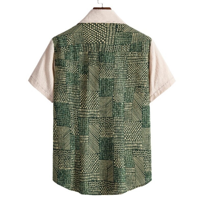 Luksusowa odzież męska Darmowa wysyłka T-shirt męski Moda Tiki Koszule i bluzki T-shirty społeczne Hawajska bawełna Wysokiej jakości zestaw