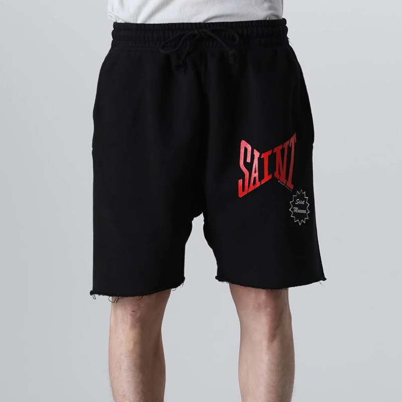 Pantalones cortos de algodón puro para hombre, shorts deportivos holgados de estilo retro, informales, color negro, envío gratis