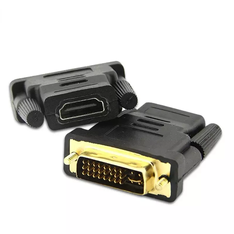 Convertisseur de câble pour moniteur de budgétaire HDTV, DVI 24 + 5 vers adaptateur, prise plaquée mâle vers femelle, compatible HDMI vers DVI, 1080P