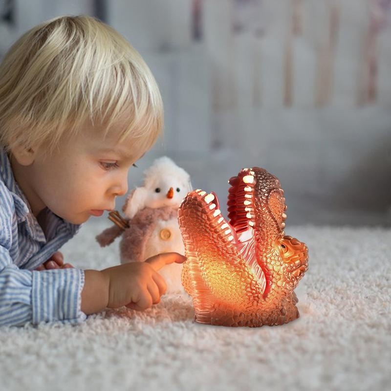 Luce notturna dinosauro per bambini lampada da vivaio a 7 colori con sensore tattile regali novità giocattoli dinosauro decorazione della stanza portatile 7 colori