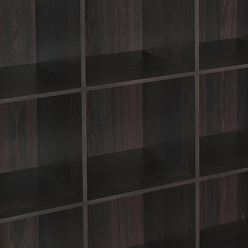 Closetmaid ชั้นหนังสือชั้นวางของ9คิวบ์ออแกไนเซอร์บ้านที่มีกรอบหลังสีดำ