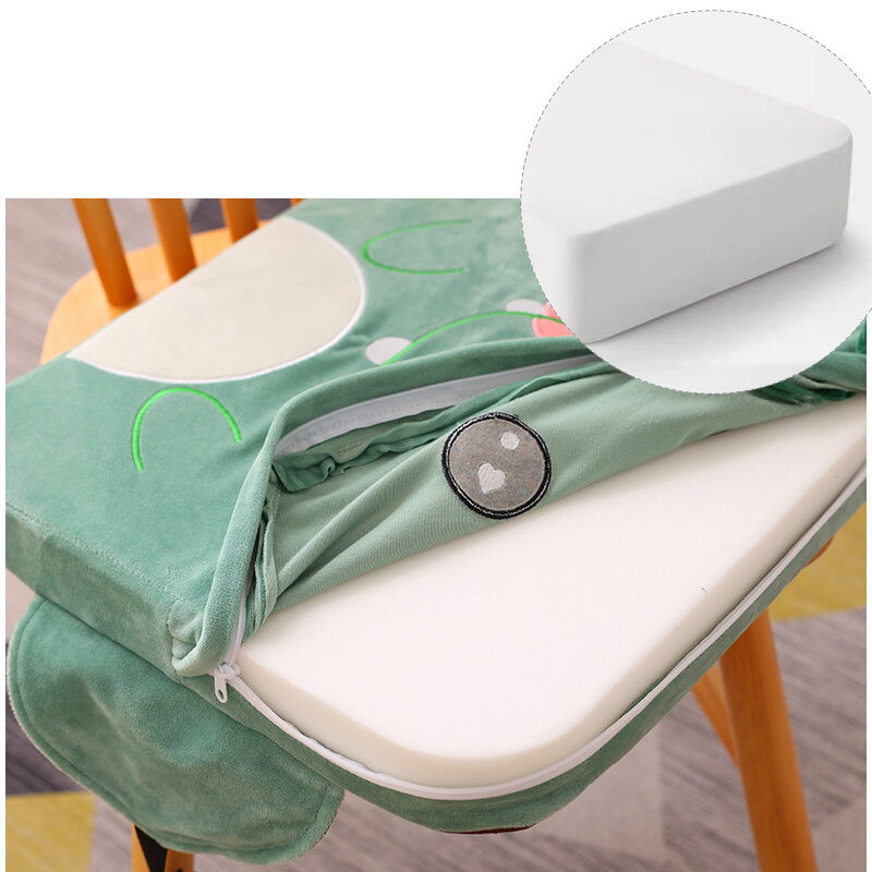 Almofada para cadeira portátil aumentada para crianças, macia, ajustável, cadeira removível, almofada de reforço, assento para cuidados com o bebê