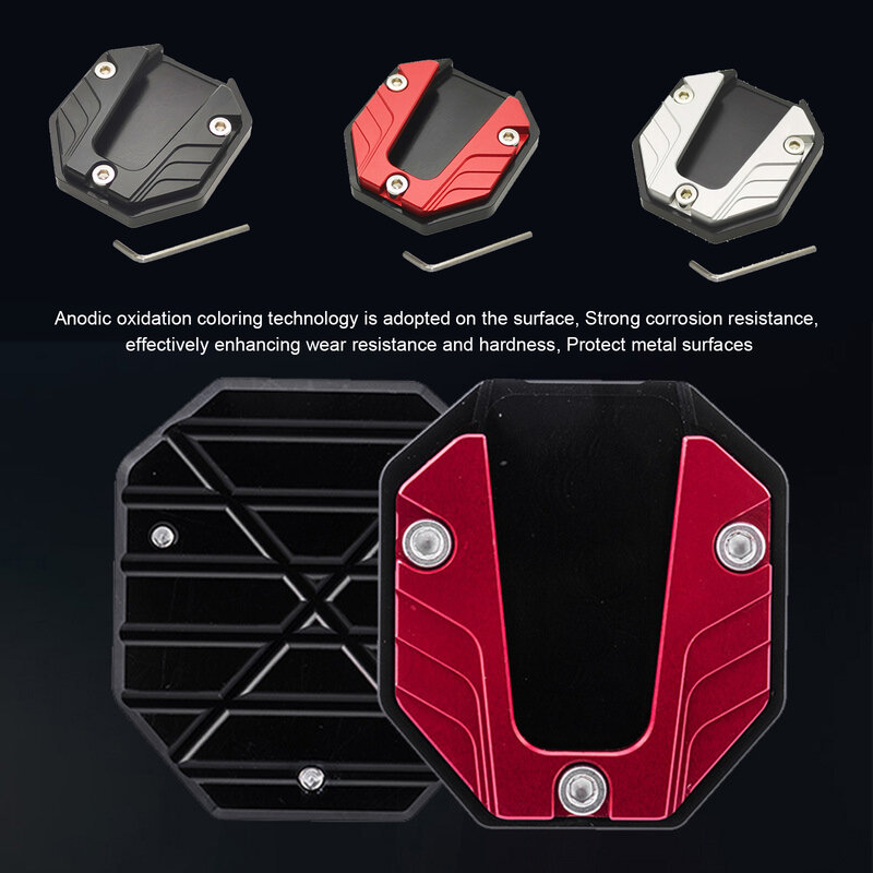 Universele Motorfiets Fietsen Kickstand Extender Voet Side Stand Extension Voet Pad Ondersteuning Plaat Motorfiets Accessoires