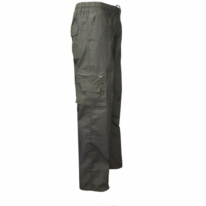 Męskie bawełniane spodnie typu Twill kombinezony kilka kieszeni swobodne spodnie męskie spodnie do wędrówek pieszych spodnie Cargo luźne pantalony 2024