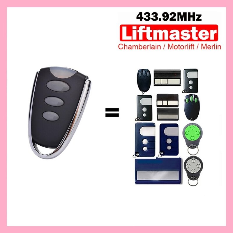 Control remoto para puerta de garaje, código de aprendizaje de 433,92 MHz, 1527 MHz, Para Chamberlain Motorlift Liftmaster, 433MHz, inalámbrico, nuevo