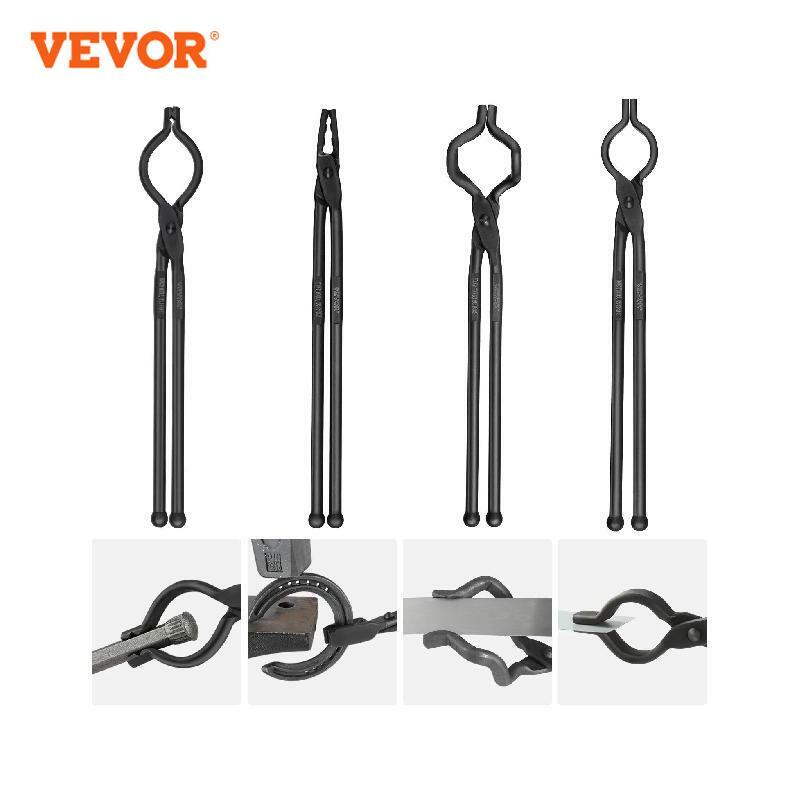 VEVOR Blacksmith Tongs 18” V-Bit Bolt Tongs Wolf Jaw Tongs Z V-Bit Tongs and Gripping Tongs Carbon Steel Forge Tongs
