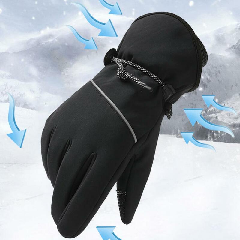 Sarung tangan termal tahan angin, sarung tangan layar sentuh sarung tangan bersepeda musim dingin dengan desain termal tahan air lapisan mewah tahan angin