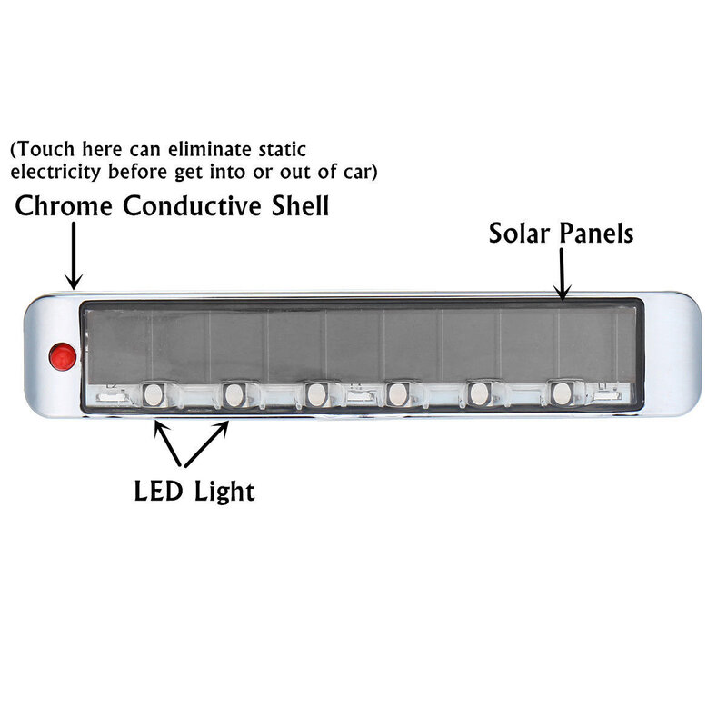 Intermitente estroboscópico LED, accesorios útiles duraderos de 100x18x7,8mm, 7 colores, señal lateral de potencia, giro Solar, colorido