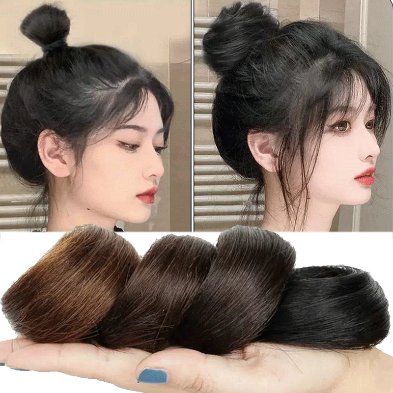 Synthetic Hair Bun Curly Straight Hair Messy Bun Scrunchies Updo Hair Bands Elastic Band Hairpieces for Women Volume Fringe Fake