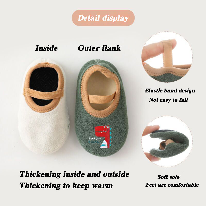 Calzini antiscivolo per bambini scarpe da pavimento per culla calde per neonati con suola in gomma per bambini pantofole per bambini carine per bambini