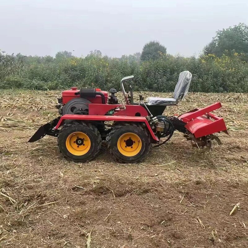 Wheeled agricultural machinery Tillage equipment Farm tiller cultivator Rubber tractor