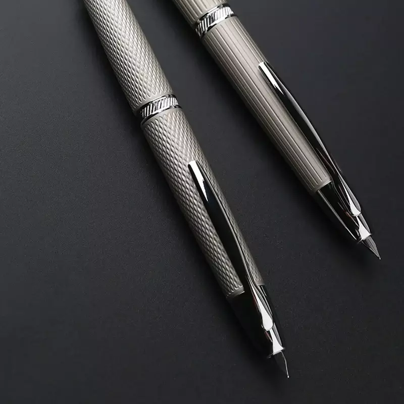 Mjohn a1金属プレス万年筆、魚のスケールパターンデザイン、リーフ0.4mmペン、インクペンの書き方、学校と事務用品、ギフトペン