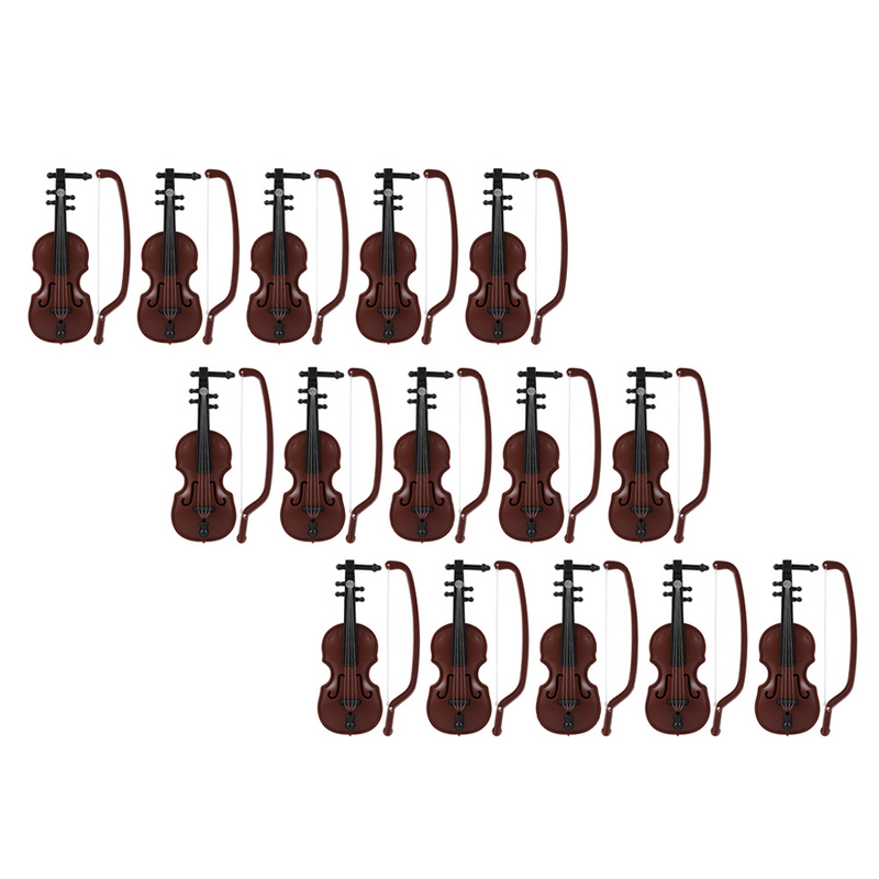 Mini modelos de violín en miniatura, juguetes de madera, colección de instrumentos musicales, muebles de casa de muñecas, decoración, 15/20 piezas