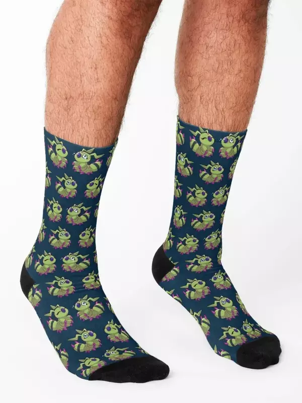 Wormmon Socks retro cool christmas gifts calze da arrampicata uomo donna