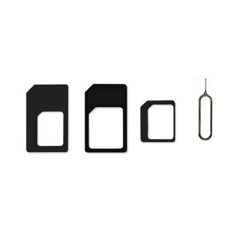 Adaptador SIM do telefone móvel universal, Conversor de cartão SIM, Acessórios Micro ou cartão padrão, 4pcs por conjunto