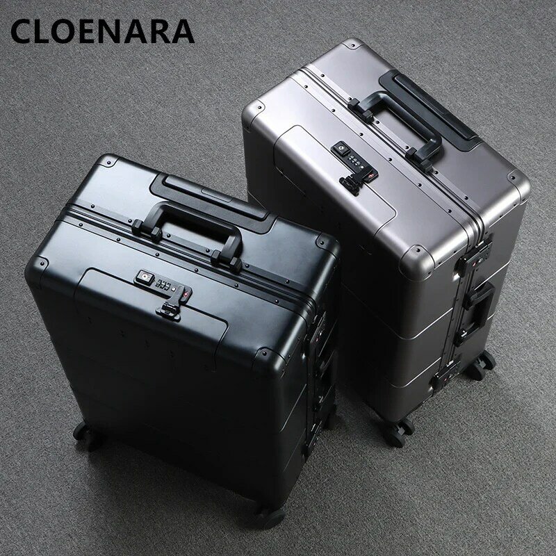 Colenara 20'' 24 ''28" Inch Hoogwaardige Bagage, Volledig Aluminium, Magnesiumlegering Business Trolley Case Instapcode Box Koffer