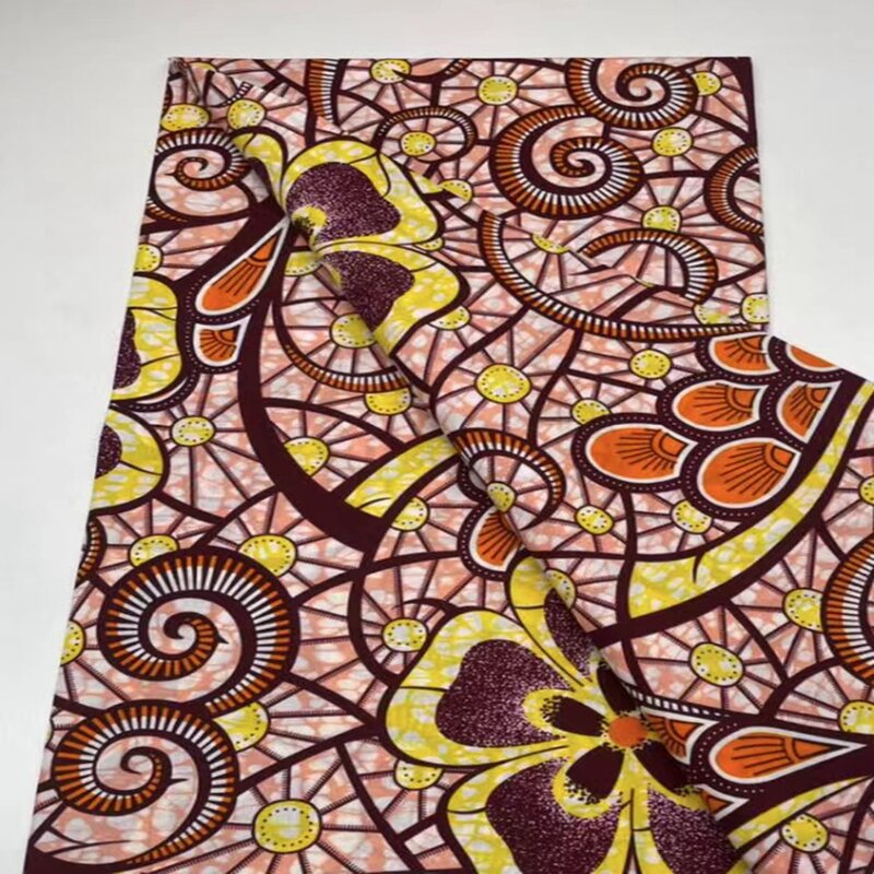2023 africano tecido de cera ancara real batik pagne tissu 6 jardas nigeriano dubai 100 algodão mancha para costurar casamento
