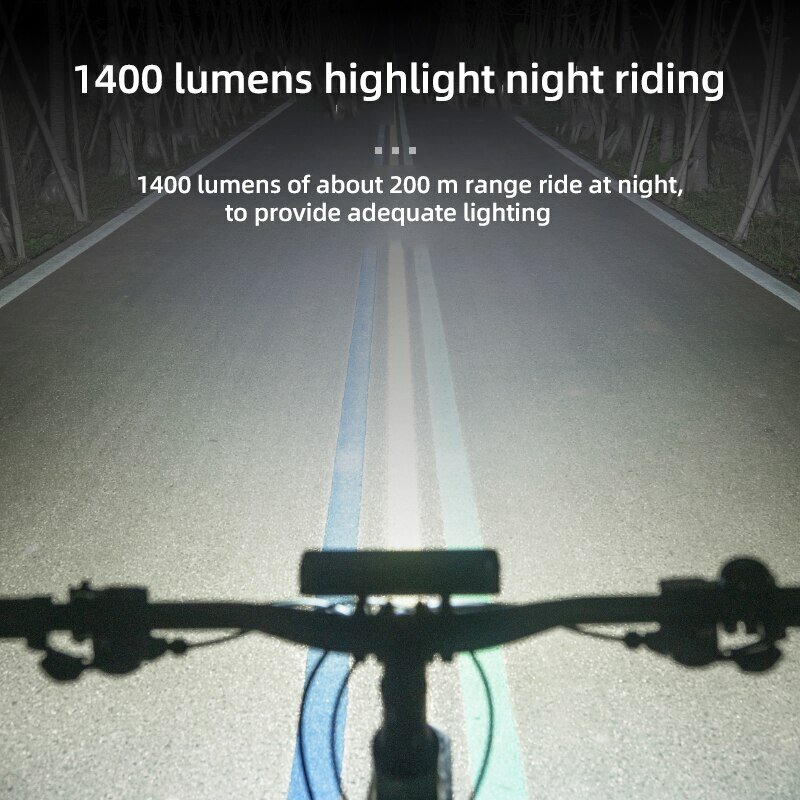 OFFBONDAGE luce per bicicletta anteriore 900Lumen luce per bici 2000mAh torcia impermeabile ricarica USB lampada per ciclismo su strada MTB