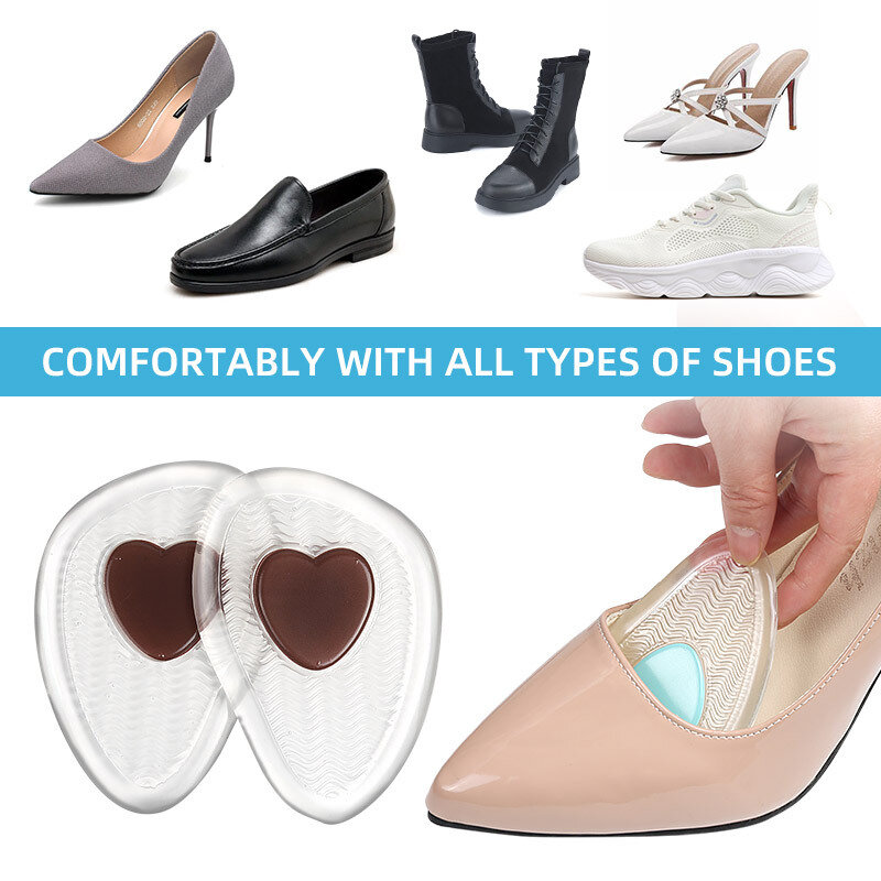 1 Pair Forefoot Orthopedic Insoles Women Soft Silicone Gel Cushion Relieve Foot Pain Metatarsal Support Insert Pad Shoes Insoles
