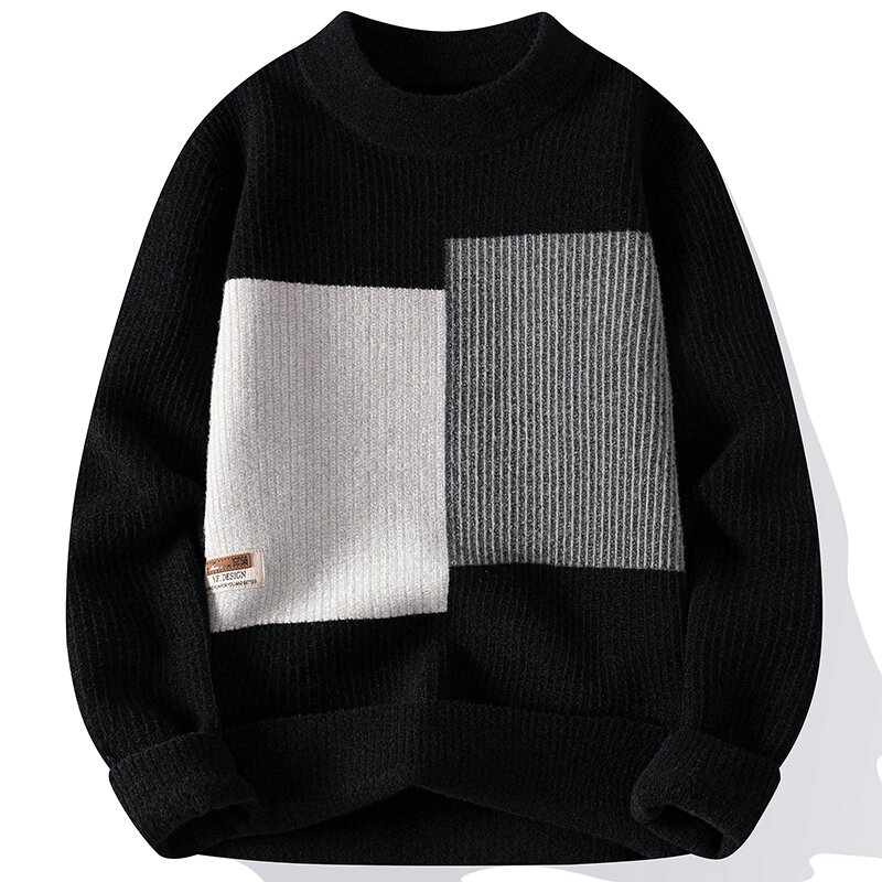 Men  Sweater  Luxury Cashmere New  Turtleneck Pullover Sweaters Thick Warm Pull Homme Fashion Mens Christmas