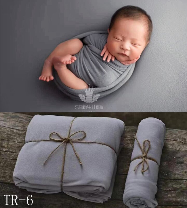 Set di fondali e avvolgenti per neonati morbidi puntelli per fotografia per bambini Beanbag neonato a doppio lato in posa copertura in tessuto coperta per bambini elasticizzata
