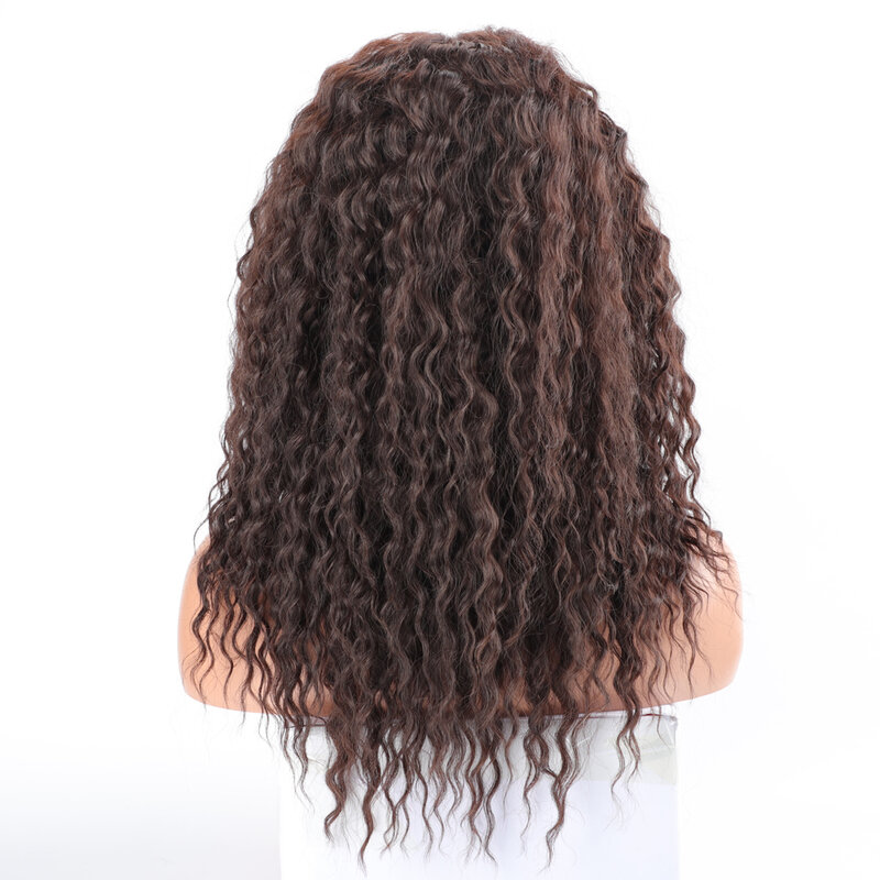 巻き毛のナチュラルヘアウィッグ,4x4のブラジルの巻き毛のヘアエクステンション,深い波,4x4