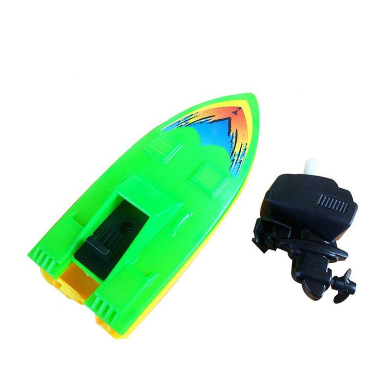 Dropshipping!! Plastic Wind-up Speed Boat Motorboat Kids Children Summer Water Sports Bath Toy
