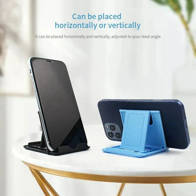 Mobile Phone Desk Holder Foldable Adjustable For iPhone Huawei Xiaomi Portable Fixed Stand For Kitchen Movable Shelf Organizer