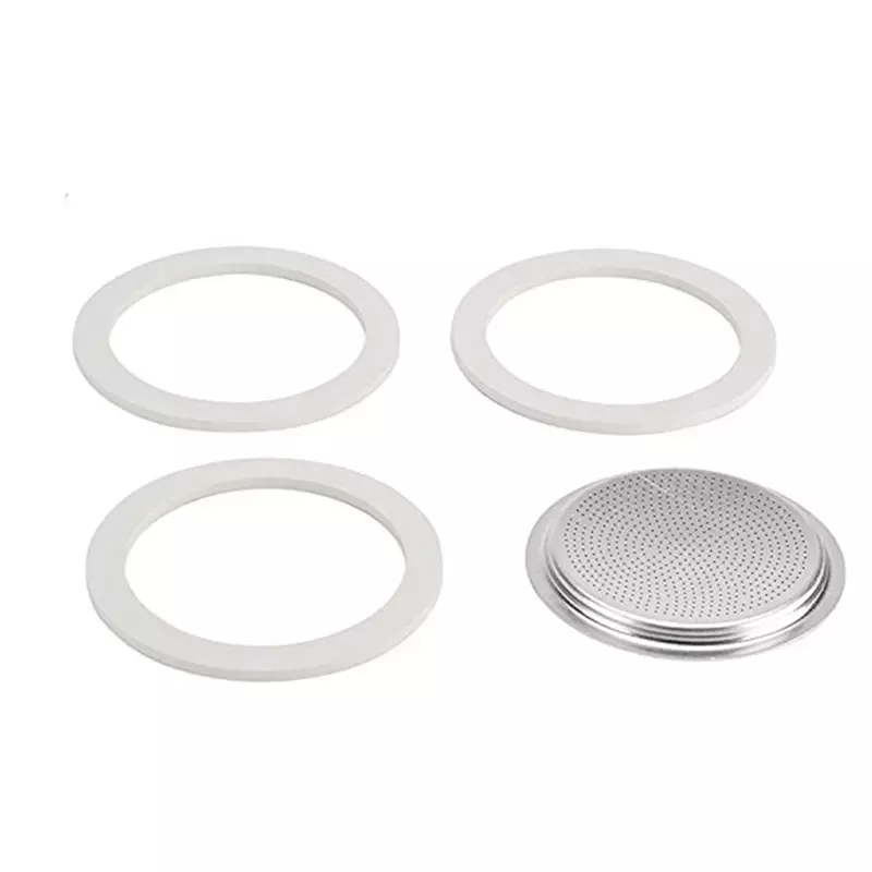 50ML Replacement Gaskets and Filter for 1 Cup Moka / Break / Dama / Mini Express Espresso Makers