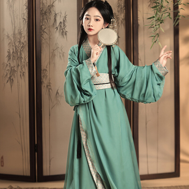 ฮันฟูจีนสำหรับเด็กผู้หญิงชุดชุดเดรสเต้นรำการแสดงโบราณชุดถ่ายภาพนางฟ้าชุด2024 Dress Model Baru ชุดฮานฟูคอสเพลย์