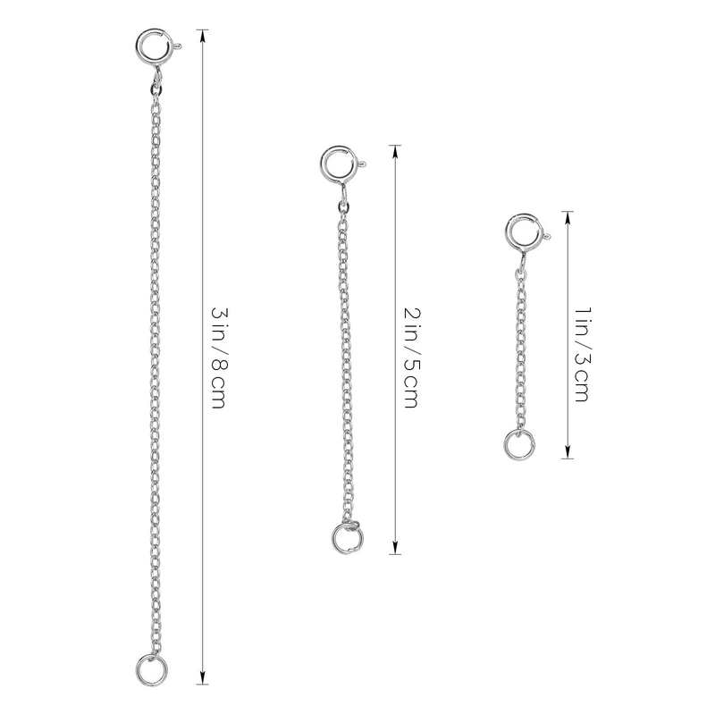 3 Stück cm Verlängerung ketten für Schmuck Silber herstellung verlängern Lieferungen verlängerte Halsketten