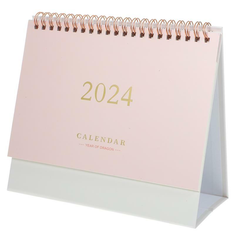 Kalender meja berdiri 2024 Desktop kecil perencana bulanan meja kantor Mini meja jadwal dinding dekorasi harian