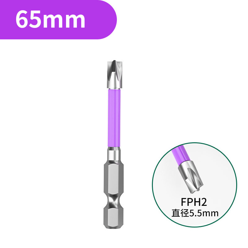 Mata obeng silang slot khusus magnetik kepala Batch Nutdrivers FPH1 FPH2 FPH3 untuk saklar soket alat listrik