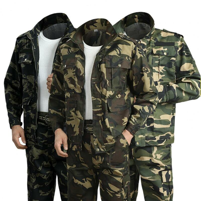Куртка и штаны мужские с застежкой, комплект из 2 предметов, рабочая одежда на молнии, впитывающий влагу, комбинезон для мастерской, 1 комплект