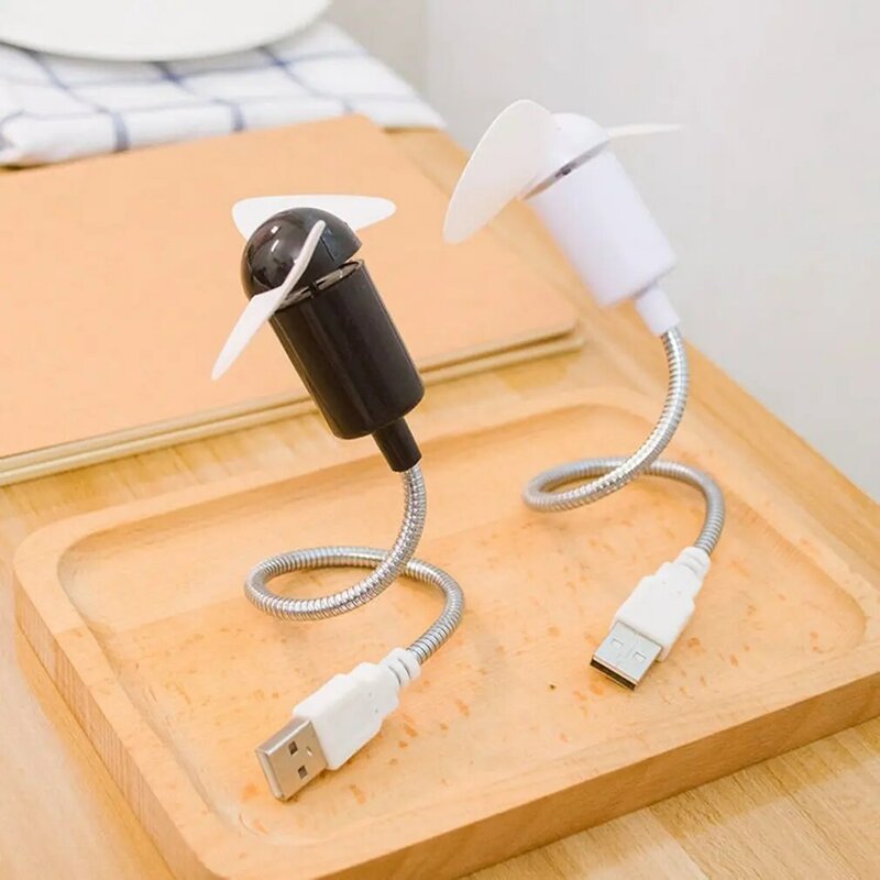 Ventilador USB creativo, Mini ventilador portátil Flexible y USB para banco de energía, Notebook y ordenador, Gadget de verano