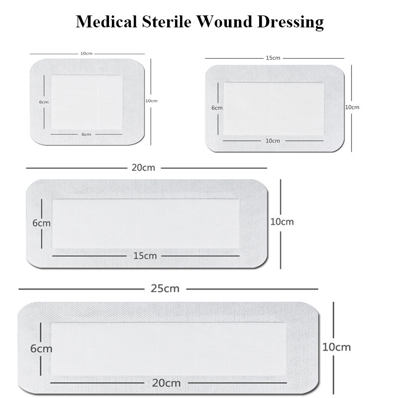 40Pcs 10x10/15/20/25cm Disposable Non-Woven Medical Wound Dressing For Coverage of Surgery Wound Incision Caesarean