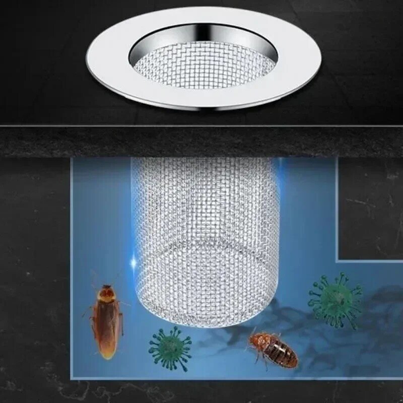 ที่กรองตะแกรงกรองระบายน้ำสำหรับพื้นสเตนเลสสตีล5/1ชิ้นซิงค์ห้องน้ำกันการอุดตันของอ่างอาบน้ำอุปกรณ์ในห้องน้ำ