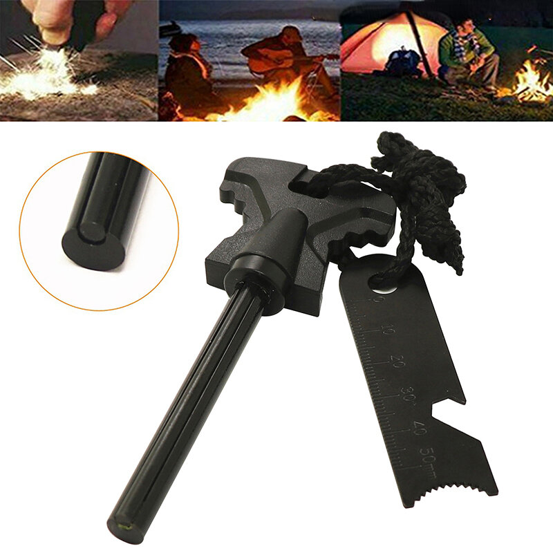 Outdoor Camping Equipment Portable Matchstick Magnesium Strip Lighter Stick Product Suit Cigarette Lighter Multi Ignition Tool