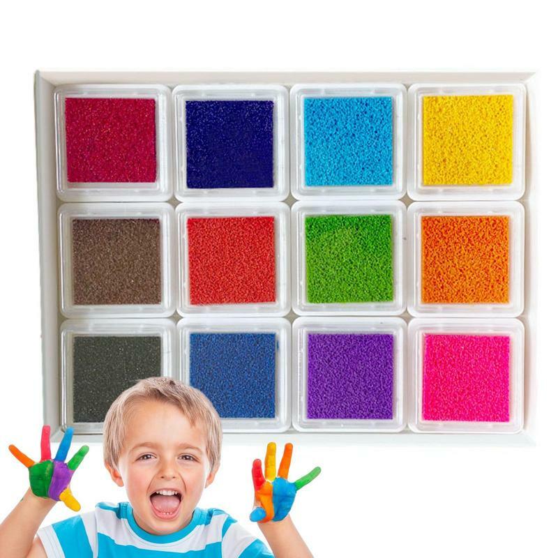 Kit de pintura a dedo para crianças, criativo Palm Finger Paint Pad, Graffiti Stamp, Desenho Toy, Acessório doméstico, Jardim de infância